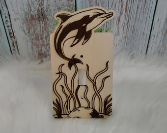 Dolphin Switchplate Cover SVG: Sea Life Laser Cut File (Digital Download)
