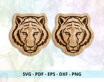 Tiger Earring Stud SVG Cut File / Stud Earring laser Cut File / Stud Earring SVG / Glowforge Cut File / Glowforge SVG / Glowforge Laser File