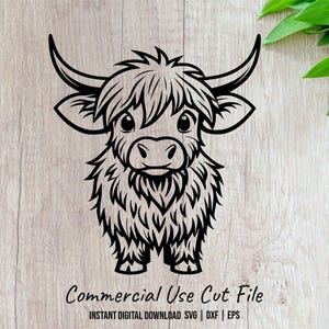 Highland Cow SVG Design Icon Digital Download