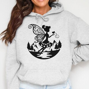 Enchanting Fairy with Heart in Forest SVG Design Element