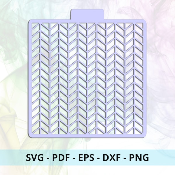 Herringbone Stencil Etsy