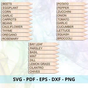 Moestuin marker lasergesneden bestand / Glowforge gesneden bestand / tuin marker svg bestand knippen / tuin inzet / SVG / DXF / EPS
