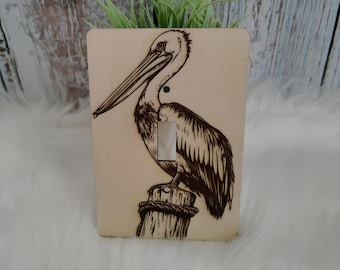 Pelican Switchplate Cover Laser Cut File: Coastal Home Decor (SVG)