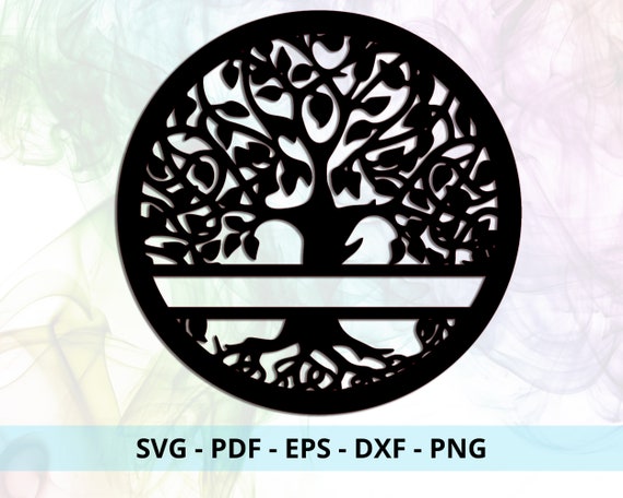 Download Tree Of Life Monogram Frame Svg Cut File Glowforge Cut File Etsy