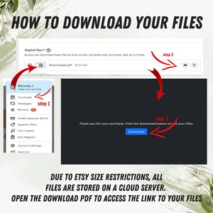 Printable Download Instructions Wall Art, Digital Download Instructions Poster, How to Download Etsy Files Guide, Instant Download Guide