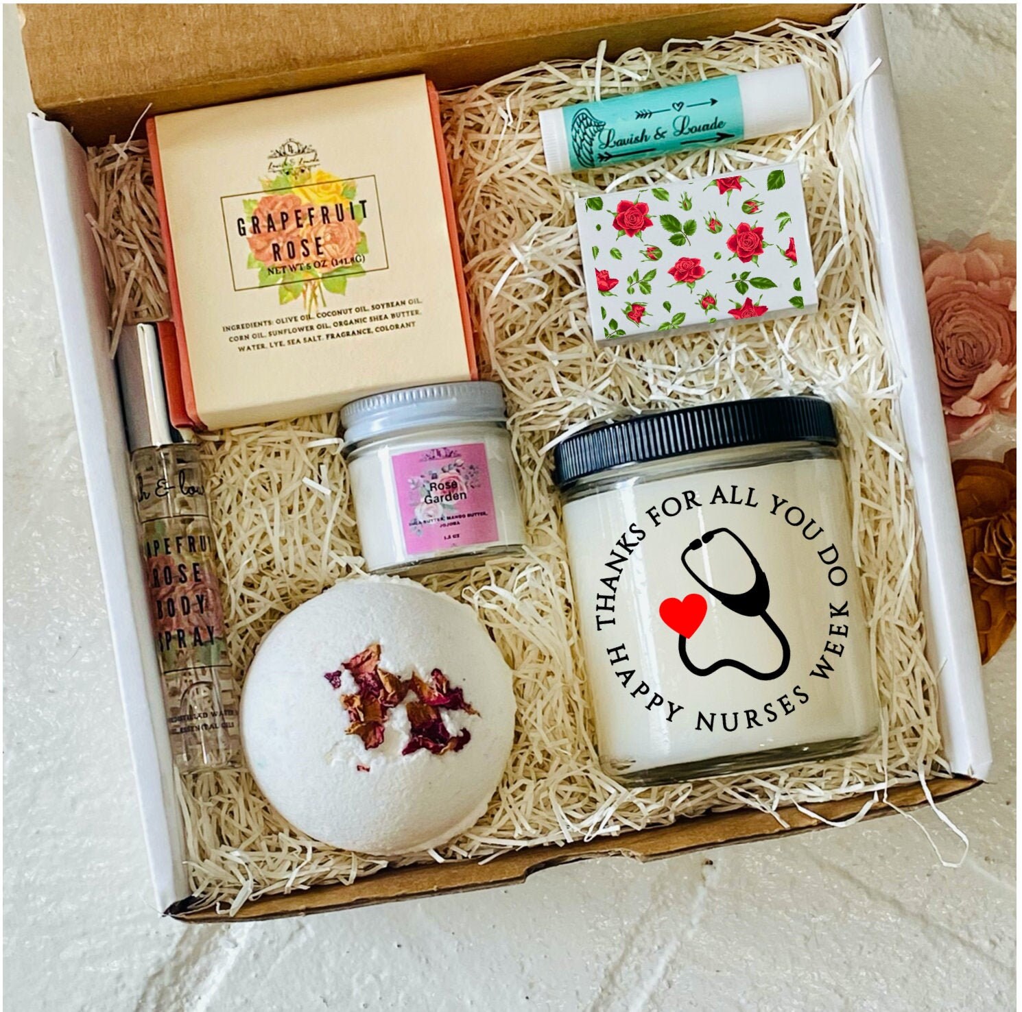 Happy Nurses Week Gift Box Spa Gift Set Nurse Appreciation Etsy