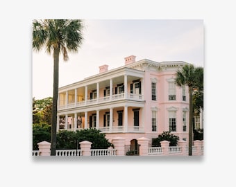 The Pink Palace | Charleston Photography Print, Charleston, SC, Charleston Print, Charleston Wall Art, Charleston Photo Print, Southern Home