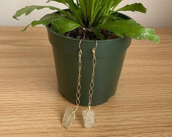 Sea Glass Gold-Filled Dangle Earrings