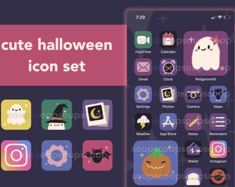 Cute Halloween App Icon Set (iPhone iOS + Android)