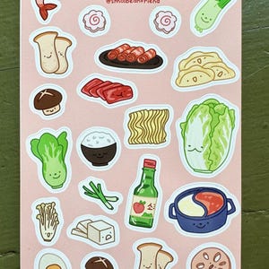 Klistermärkesark med Hot Pot-vänner