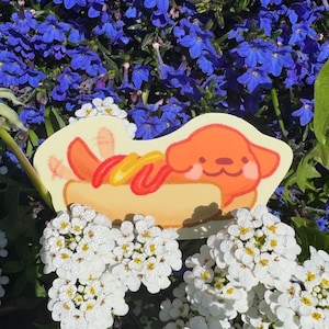 Silly Hot Dog Dachshund Vinyl Sticker