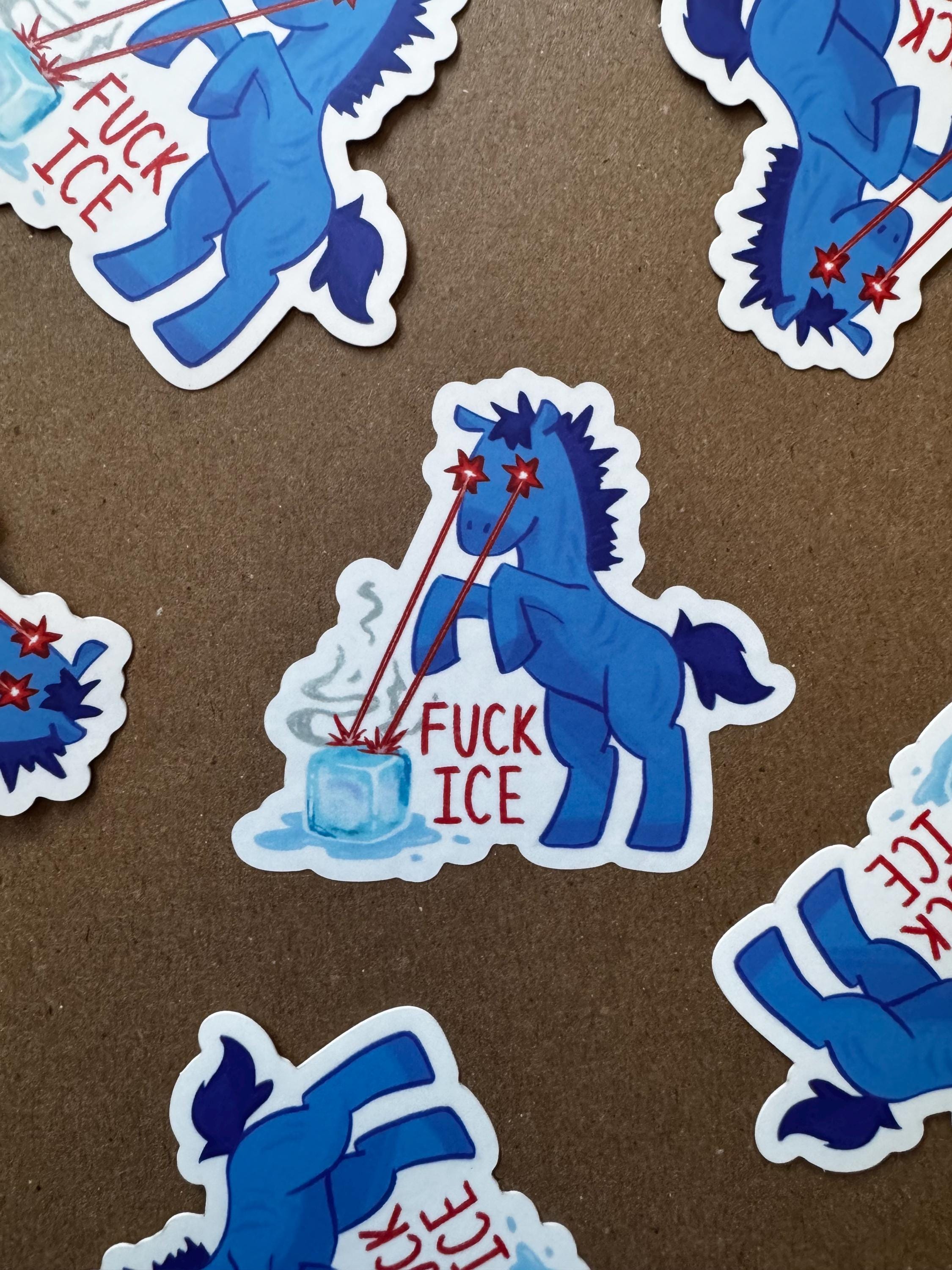 Fuck Ice Blucifer Colorado Waterproof Sticker - Etsy
