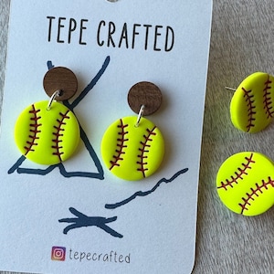 Softball Sports Fan Earrings Softball Earrings Sports Earrings Sports Gift Softball Coach Gift Softball Team Gift Softball Accessories