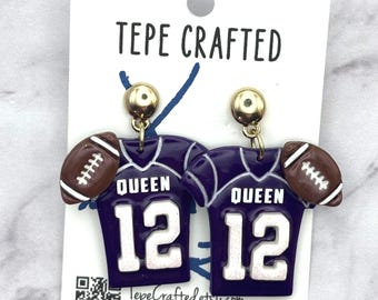 Jersey Earrings Custom Sports Football Soccer Baseball Sports Earrings Dangle Custom Earrings