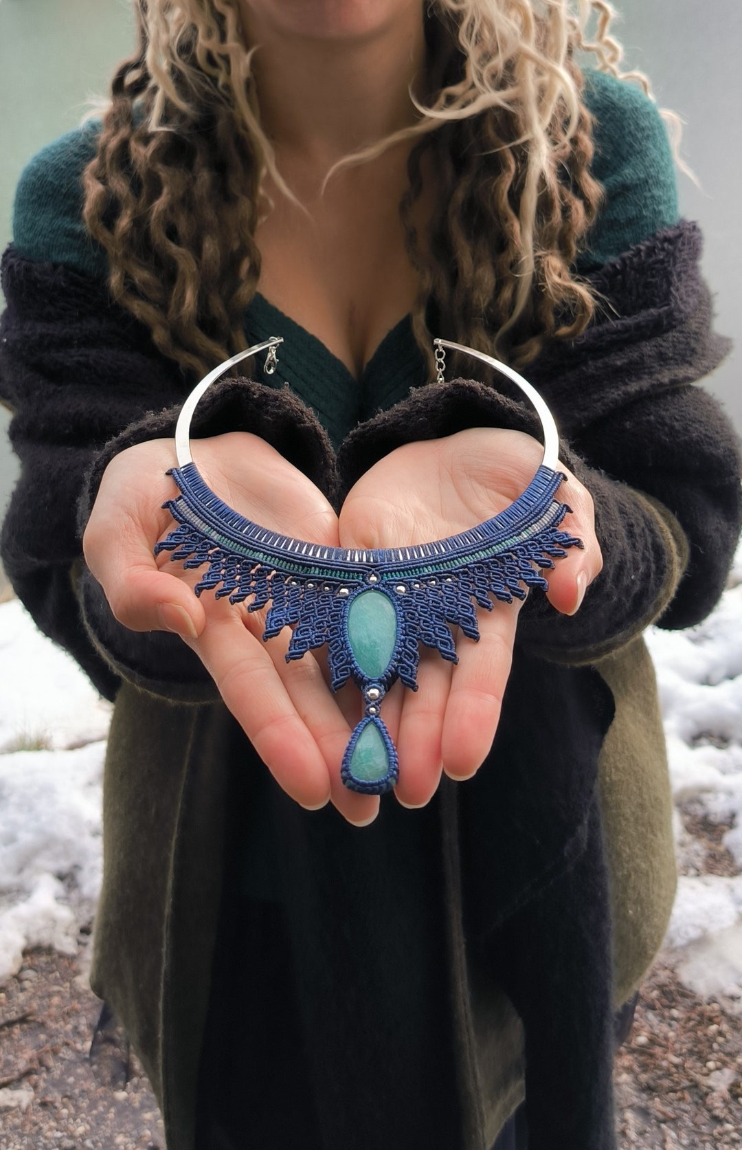 Divinity Collection Necklace Handmade Macrame Art Alternative Etsy