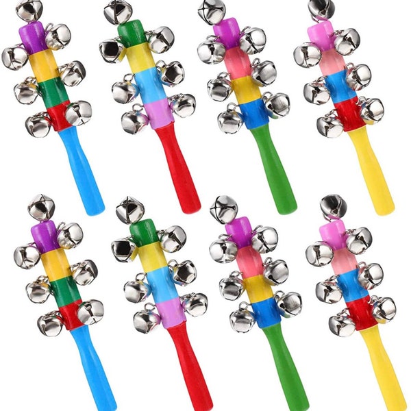 BABY Sensory Jingle bell stick- Perfect for exploring sounds and textures, making noise as you go!