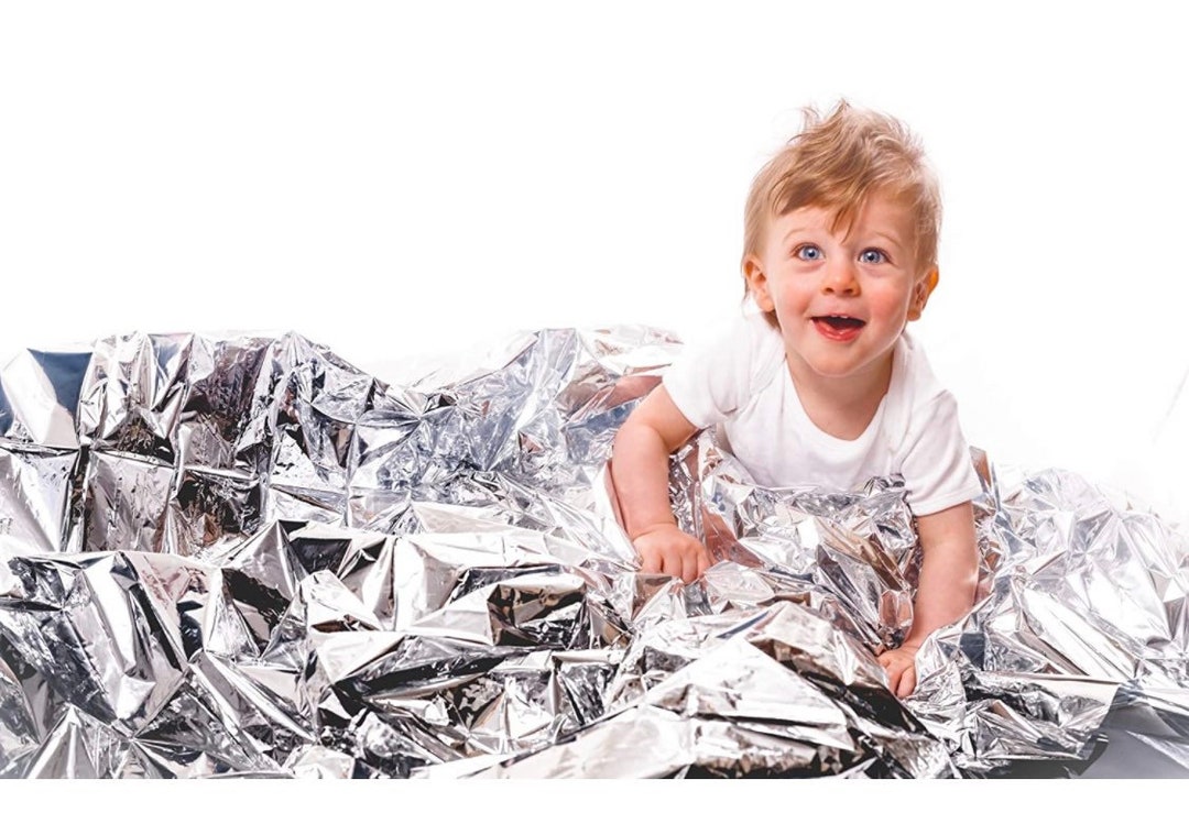 BABY Sensory Foil Blanket Perfect for Exploring Textures, Sounds, Reflections Etsy