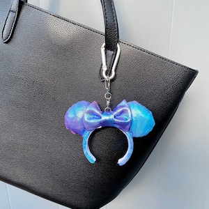 Holo Blue Ear Keychain