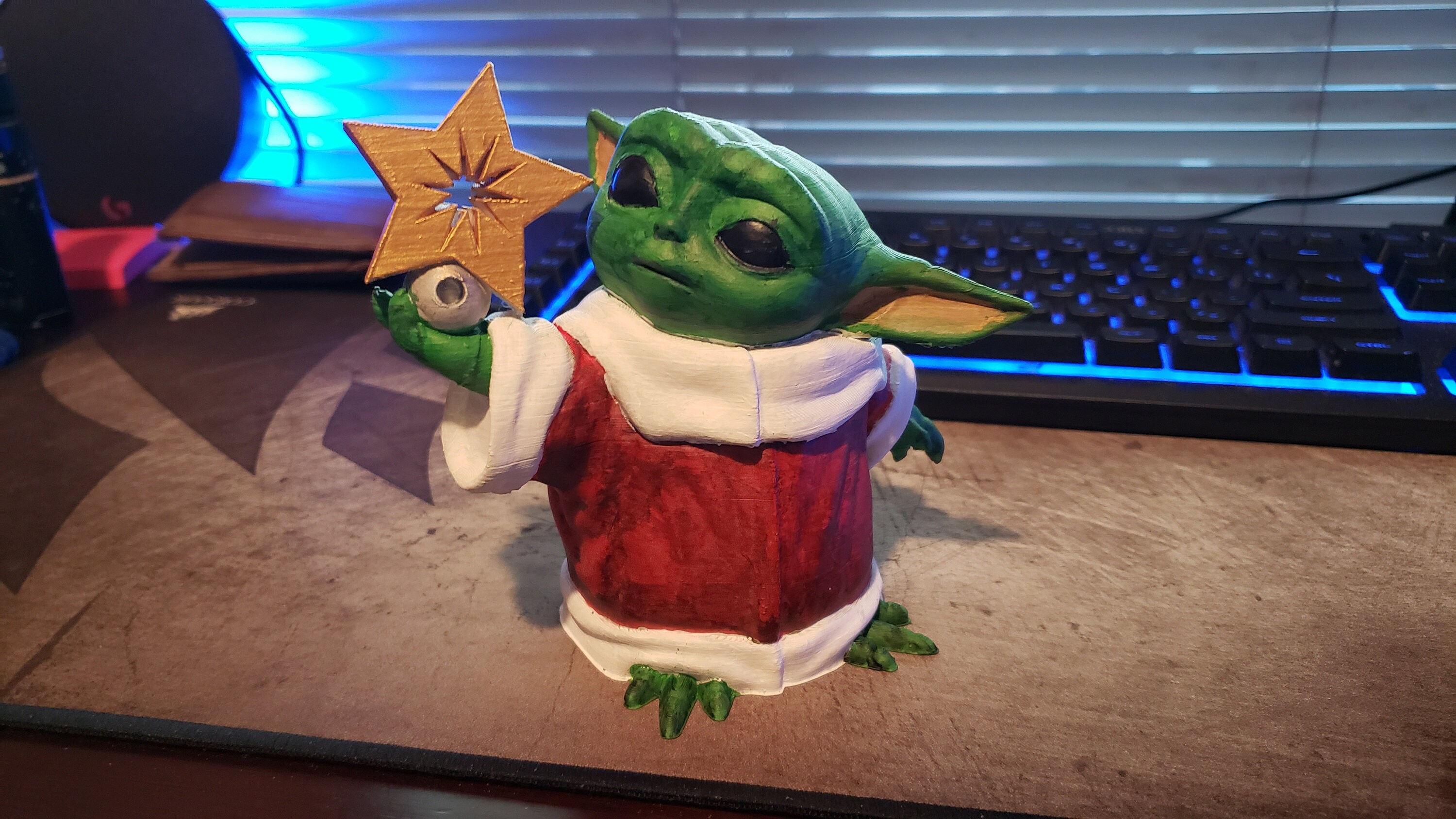Child Christmas Tree Topper Baby Yoda 