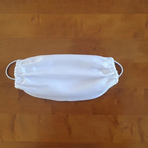 Máscara facial, máscara improvisada, máscara bucal e nasal para crianças - lavável - com clipe nasal - lavagem fervida - branco - algodão