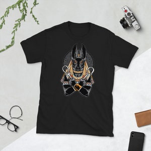 anubis shirt, egyptian god, anubis gift, anumbis t-shirt, god of death, ancient egyptian god, Short-Sleeve Unisex T-Shirt