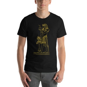 Drink coffee with the pharaoh, egypt  shirt, ancient egypt, eye of horus shirt, sun god shirt, Short-Sleeve Unisex T-Shirt