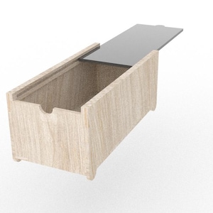 Wood Box Slide Open Lid Multiple Sizes Laser Cut Ready to Print