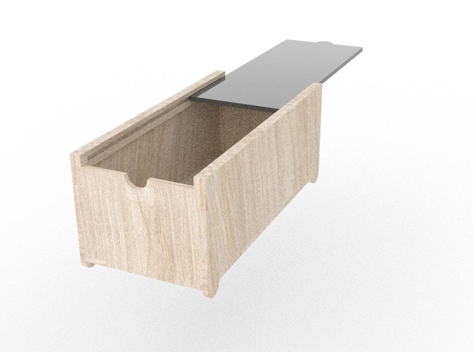 Wood Box Slide Open Lid Multiple Sizes Laser Cut Ready to Print - Etsy