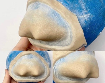 Pointy Alien Chin Prosthetic, Encapsulated Silicone Prosthetic