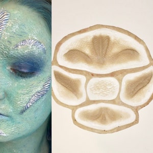 Mermaid Alien Scale Prosthetic Set, Encapsulated Silicone Prosthetic