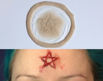 Pentagram Satanic scar/wound prosthetic