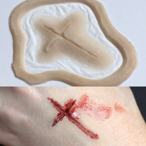 Scar Prothesis Cross Scar Wound Prosthetic Engraved - Etsy