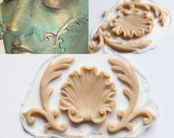 Mermaid Shell Filigree Baroque Style Silicone Prosthetic SFX Makeup
