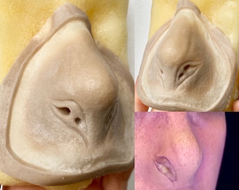 Alien Scifi Nose Prosthetic, encapsulated silicone prosthetic