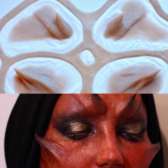 Alien Devil Cheekbones and Forehead Prosthetic, SFX Makeup, Silicone  Appliance, Halloween, Special Effects, Cosplay, LARP 