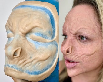 Prothèse de visage de vampire/chauve-souris, prothèse en silicone encapsulée