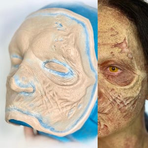 Zombie/Ghoul Face Prosthetic, Encapsulat Silicone Appliance