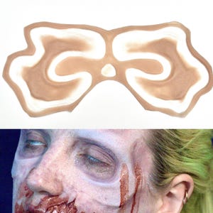 Skeletal zombie cheekbones/eye sockets Prosthetic, SFX Makeup, silicone appliance, halloween, special effects, cosplay, LARP