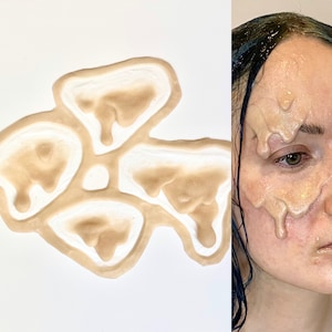 Melty Face Dripping Prosthetic, Encapsulated Silicone Prosthetic