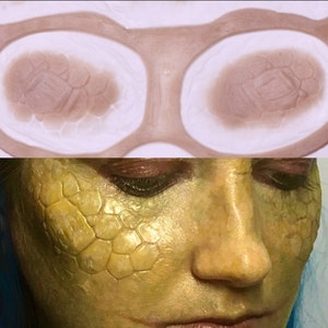 Snake cheekbones Prosthetic, SFX Makeup, silicone appliance, halloween, special effects, cosplay, LARP