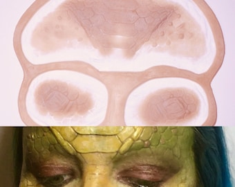 Snake forehead and cheekbones Prosthetic, SFX Makeup, silicone appliance, halloween, special effects, cosplay, LARP