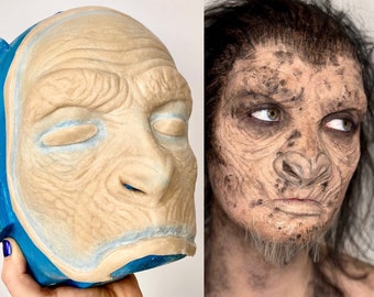 Prothèse faciale de singe/singe, prothèse en silicone encapsulée