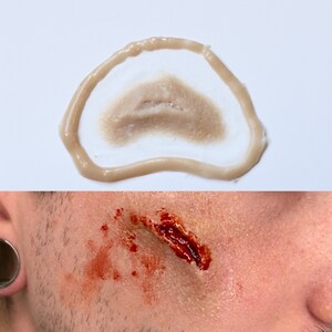 Prótese para pequenos cortes, maquiagem SFX, aparelho de silicone, Halloween, efeitos especiais, cosplay, LARP