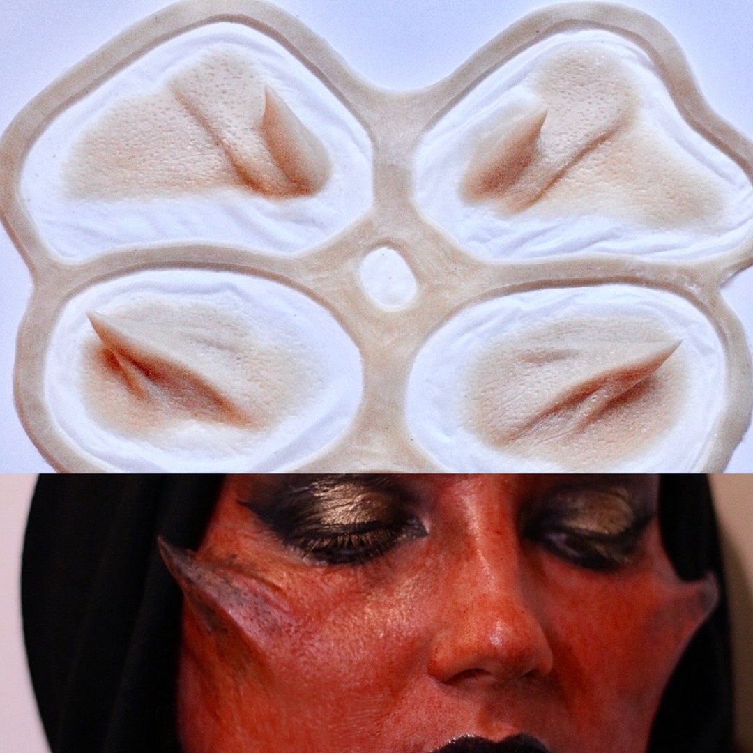 Alien Devil Cheekbones and Forehead Prosthetic, SFX Makeup, Silicone ...