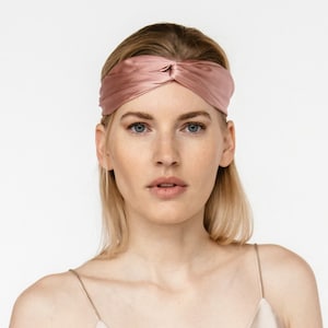 Pure silk headband ,100% Mulberry silk twist knot hairband, double twist front knot headbands, Luxury Gift bridesmaid woman girlfriend wife