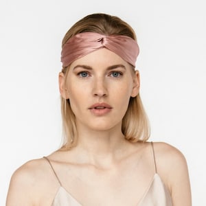 Pure silk headband ,100% Mulberry silk twist knot hairband, Front Knot Hair Band luxury Silky soft headbands, Girlfriend gift boho hair wrap