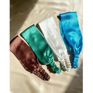 Reines Seidenstirnband, breite flache Maulbeerseidestirnbänder, Haarschmuck, Haargummi, Stirnband, Seidenhaarband, kein Haarschaden, Geschenk für sie