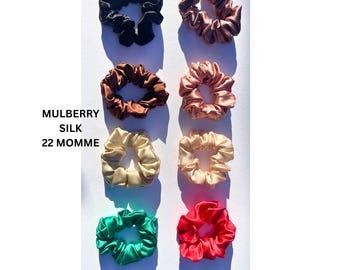 Elastici per capelli in seta di gelso al 100%, elastici per capelli in pura seta 22 momme, elastici per capelli di qualità superiore - Regali di Natale per lei