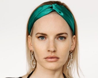 BNWT I’m With The Band 100% SILK Chartreuse Knotted Turban Headband Hair Wrap I main image 4