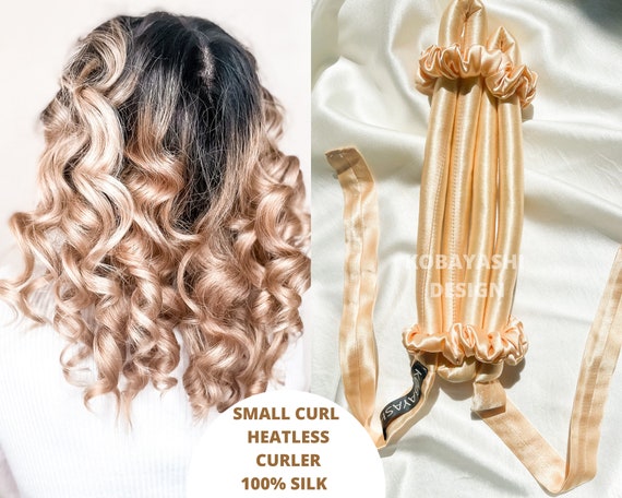 SMALL Heatless Curl Hair Curler Ribbon SET Short and Long Hair